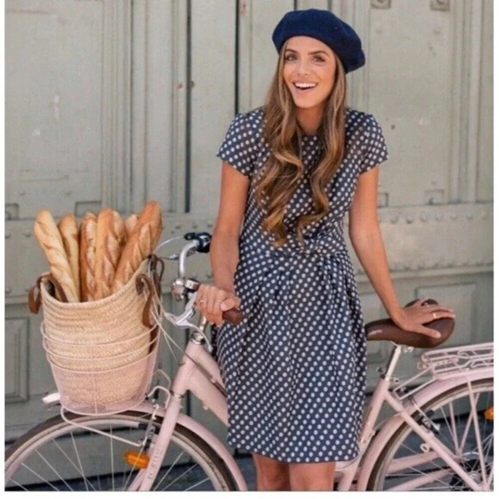 NWT Gal Meets Glam Collection Amy Polka Dot Fit Flare Dress Sz 8 Wedding Guest - Picture 2 of 16
